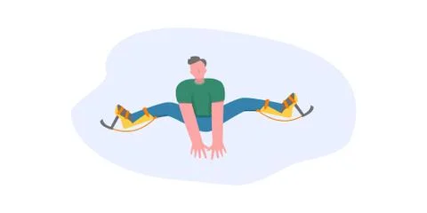 A man engaged in bocking . A boker with special boots - a kangaroo. Stock Illustration