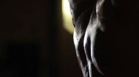 The man is engaged in in the gym Stock Footage 64221287