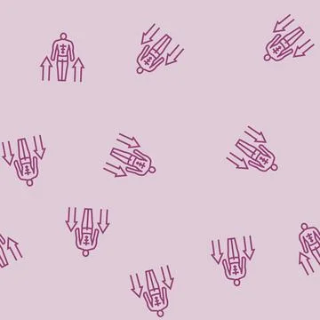 Man enhanced strength line seamless pattern Stock Illustration