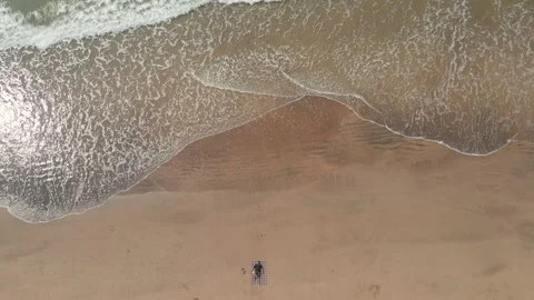 Man enjoying on beach Video stock 156534756