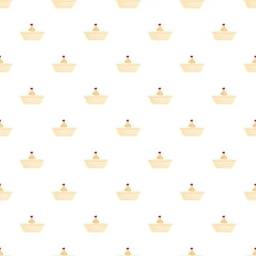 Man enjoying a relaxing bubble bath hygiene pattern Stockillustratie