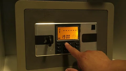 A man entered the wrong security code and was unable to open the safe 스톡 동영상 277592723