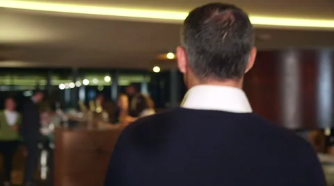 Man entering in a bar Stock Footage 47139678