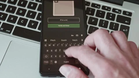 Man entering security check code on smartphone screen close up, access granted Stock-Footage 337998820