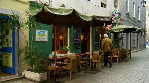 Man enters bar Stock Footage 28497950