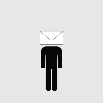 Man with an envelope Stock Illustration