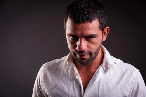 Man with evil look Stock Photos