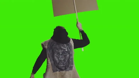 Man is exciting and protesting Stock Footage 172854905