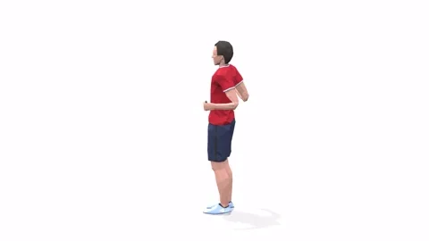 Man exercise animation jumping rope Stock Footage 146888481