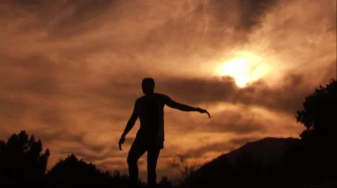 Man exercising and stretching Video stock 43692946