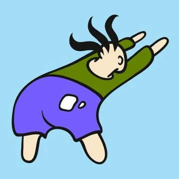 Man Exercising. Doing workout, stratching in the morning Illustrazione stock