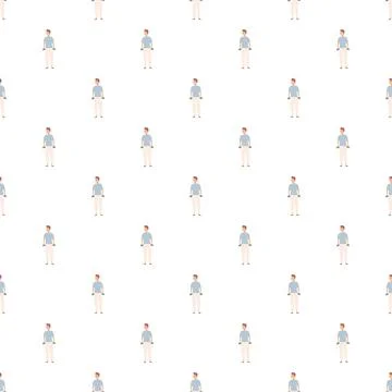 Man exercising with dumbbells seamless pattern design Stock Illustration
