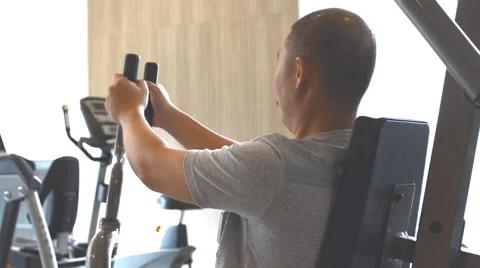 Man exercising in the gym. Stock Footage 51529071