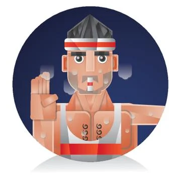 Man Exercising Stock Illustration