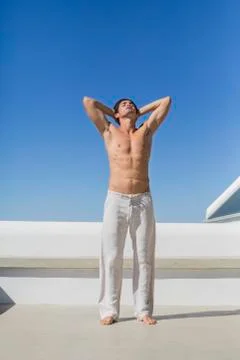 Man exercising Stock Photos