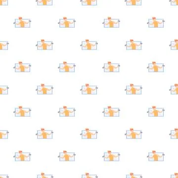 Man exercising with resistance band pattern background Illustrazione stock