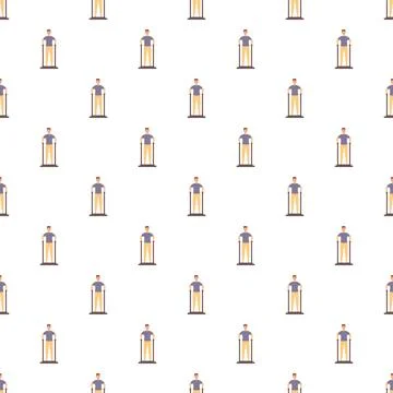 Man exercising using weight machine workout pattern Stock Illustration