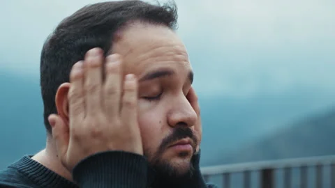 Man Exhausted By The Hot Temperature Stock Footage 293977923