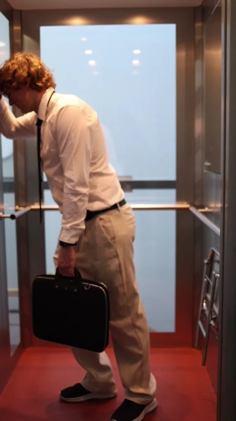 Man exhausted before work Stock Footage 333511667