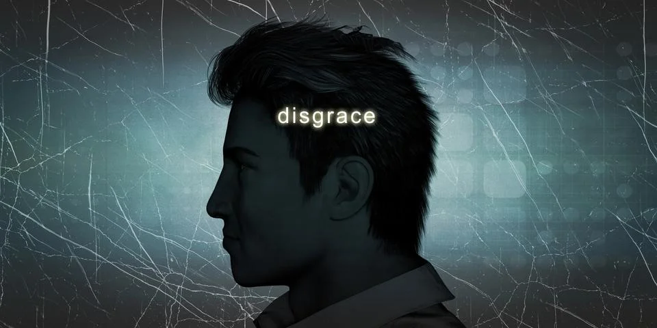 Man Experiencing Disgrace Stock Illustration