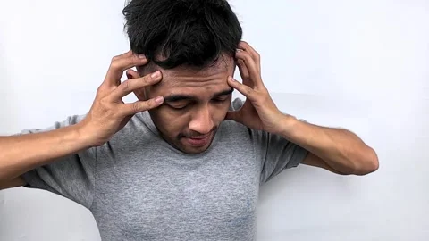 Man Experiencing Severe Headache or Migraine Pain. Stock Footage 315230293