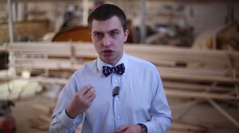 The man explains expressive and actively gesturing hands Stock Footage 60224609