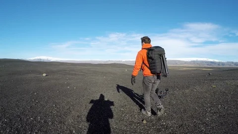 Man exploring with camera equipment Stock Footage 91289414