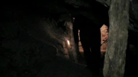 Man exploring mine Stock Footage 10723459
