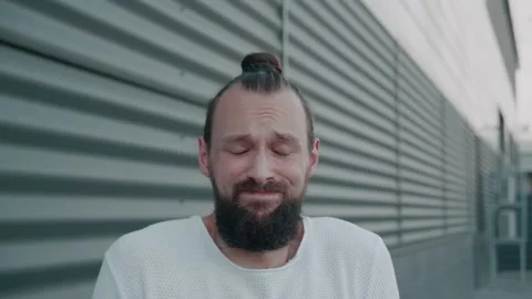 Man expresses negative emotions Stock Footage 173708469