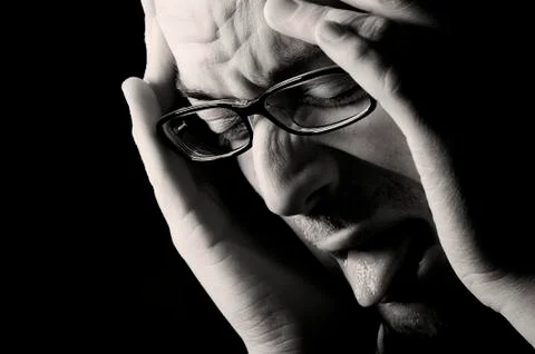 Man expressing disgust. Foto stock