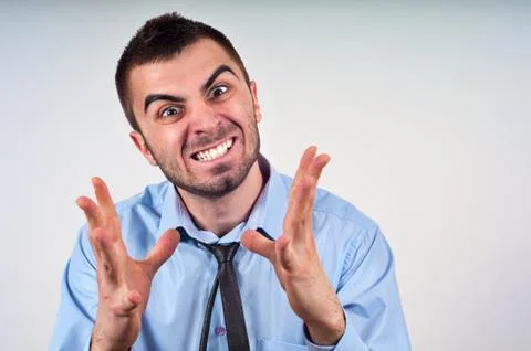 Man expressing frustration Stock Photos