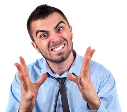 Man expressing frustration Foto stock