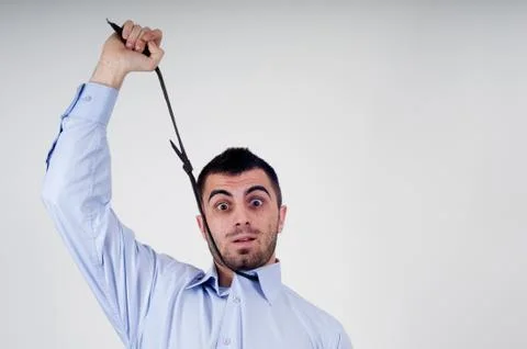 Man expressing frustration Foto stock