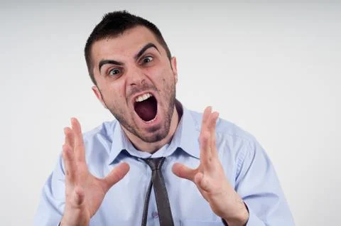 Man expressing frustration Stock Photos