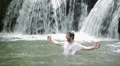 a man exult rejoice triumph - realize a dream HD Footage