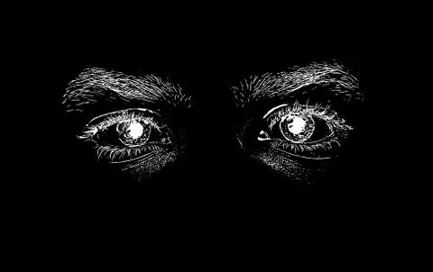 Man Eyes Stock Illustration