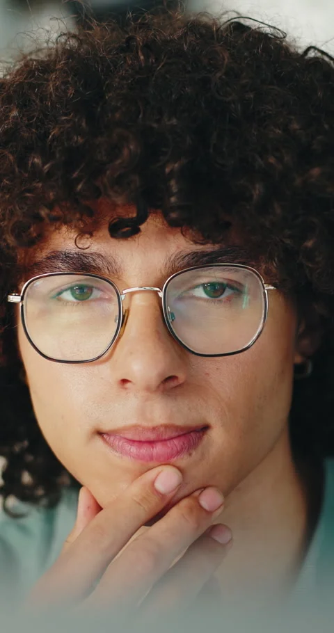 Man, face and programming with computer in office, reflection and planning for Stock Footage 336794658