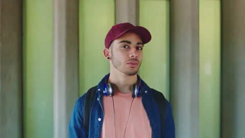Man, face and serious student at university for learning, study opportunity and Stock Footage 334758454