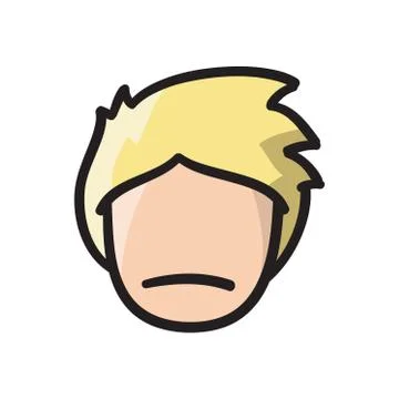 Man face avatar vector set icon hand drawn doodle illustration black lines.. Stock Illustration