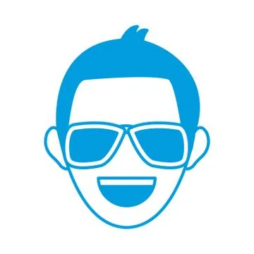 Man face character people work profile image Illustrazione stock