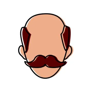 Man face character people work profile image Stock Illustration