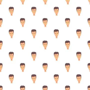 Man face with eye patches pattern background イラスト素材