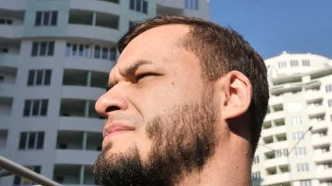 Man face Stock Footage 127934081