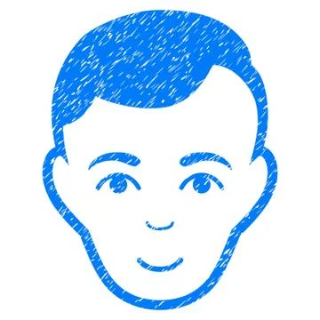 Man Face Grainy Texture Icon Stock Illustration