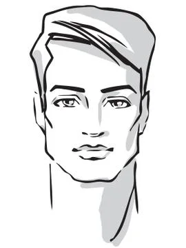 Man face Stock Illustration