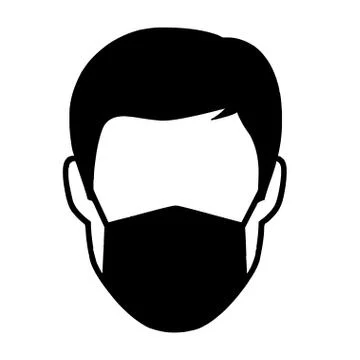 Man with face mask icon vector illustration Stock Illustration