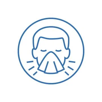 Man face with mask icon vector in trendy flat style isolated on white background Stock Illustration