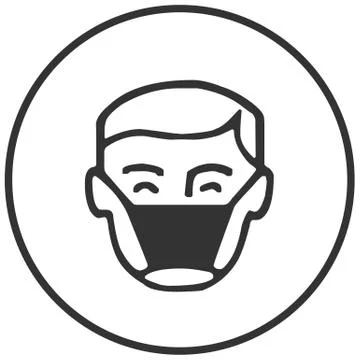 Man with face mask icon vector illustration Stock Illustration