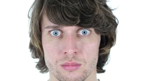 Man Face in Shock 스톡 동영상 73405884