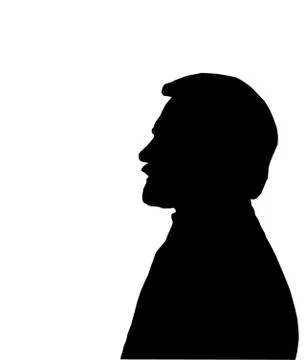 Man face silhouette Stock Illustration
